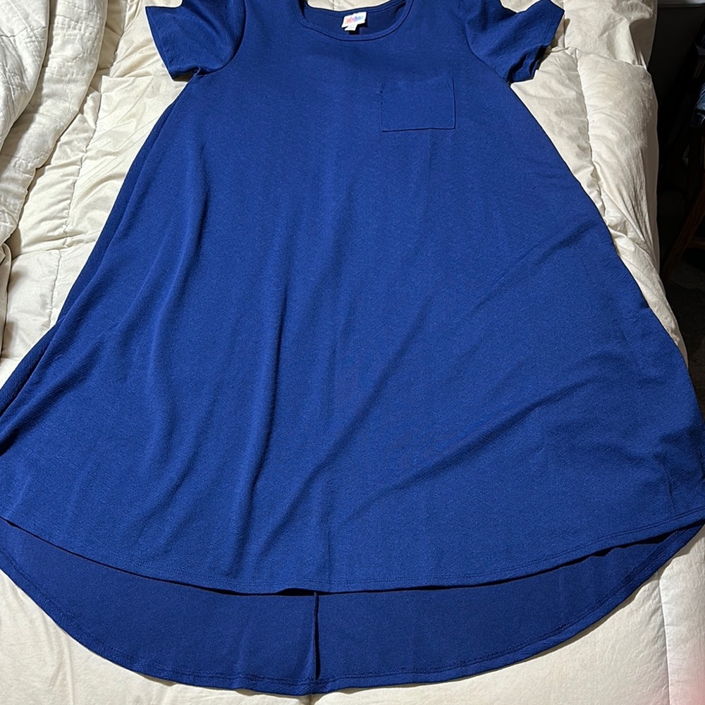 Blue Short Sleeve Dress